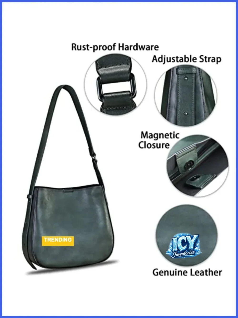 Genuine Leather Vintage Satchel Hobo Bag Handmade Shoulder Crossbody